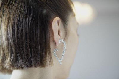 画像1: Clear Heart earring