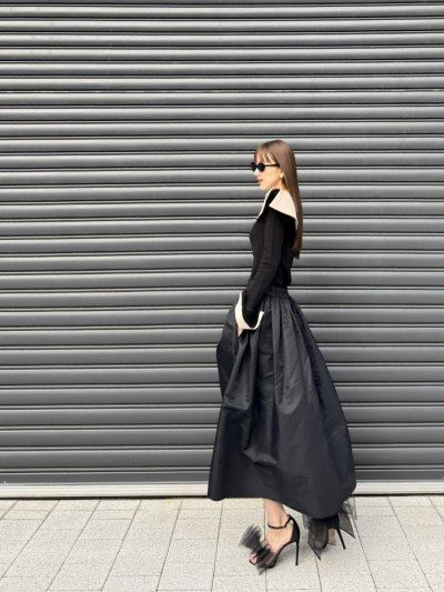 画像2: Volume gather skirt