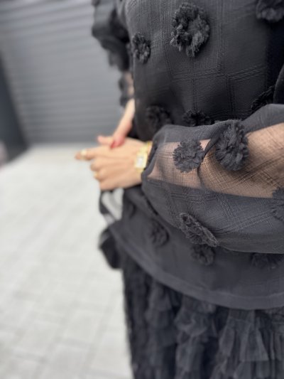 画像2:  Sheer Jacquard Blouse