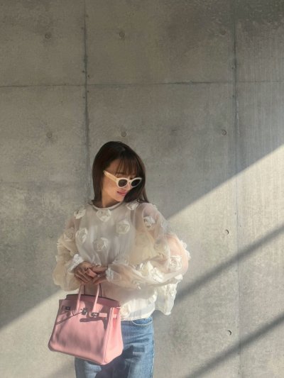 画像3: Josette Chiffon Flower Blouse